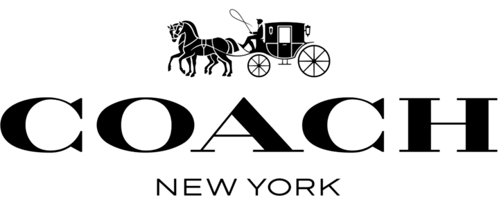 โลโก้ Coach บนพื้นหลังสีขาว - แบรนด์หรูที่มีชื่อเสียงในวงการแฟชั่น