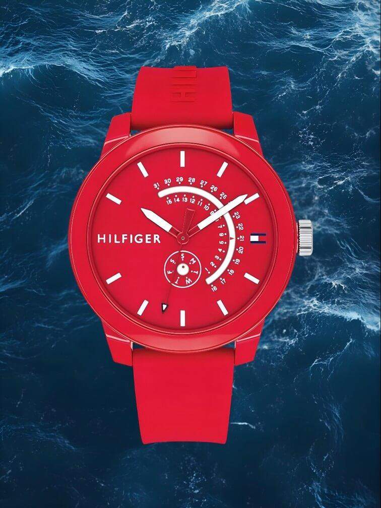 นาฬิกาสไตล์ทันสมัยสีแดงทั้งหมด