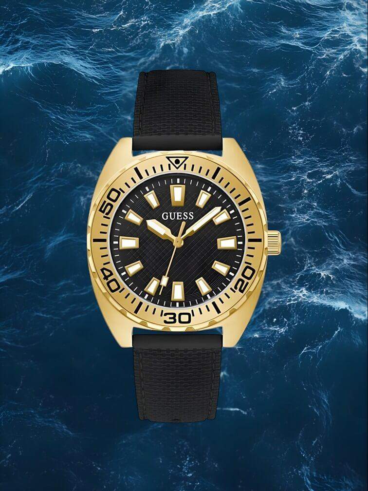 นาฬิกา East สีดำดีไซน์เรียบหรูพร้อมกรอบสีทอง