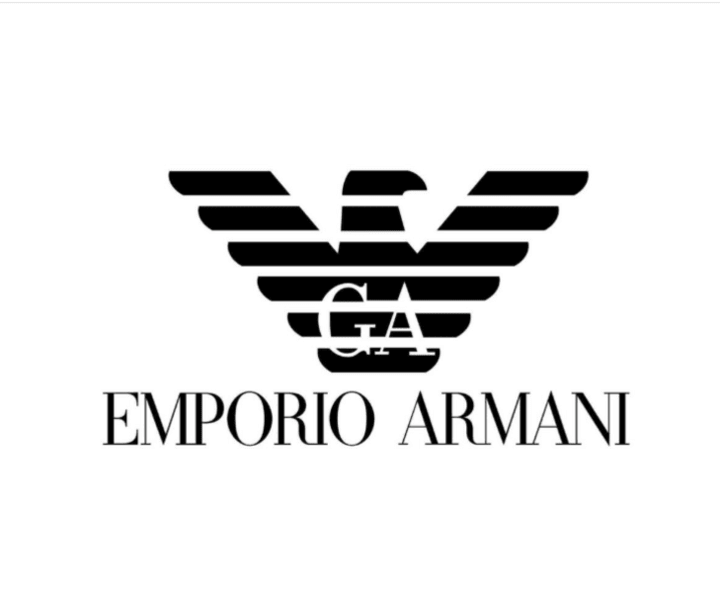 โลโก้ Emporio Armani บนพื้นหลังสีขาว - แบรนด์หรูระดับโลก