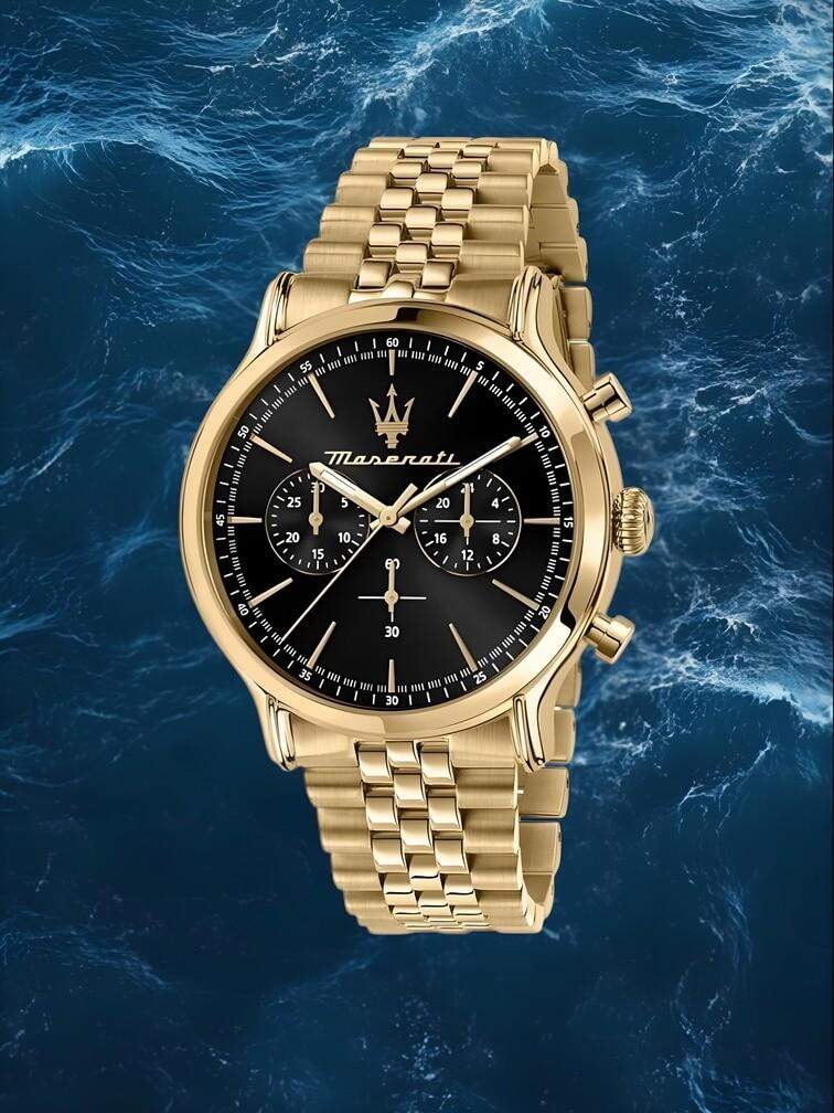 รุ่นตัวเรือนทองคำพร้อมหน้าปัดสีดำ