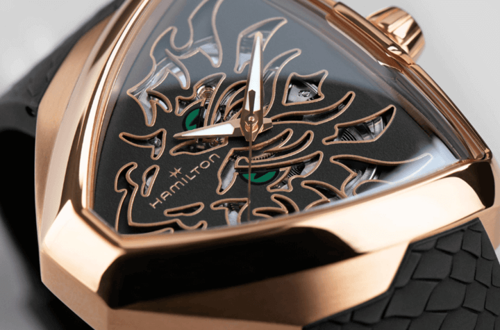 ความแม่นยำที่ผลิตในสวิสใน Hamilton Ventura (มังกร)