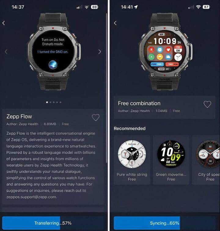 สถิติเชิงลึกจาก T-Rex 3 แสดงข้อมูลการติดตามกิจกรรมและสุขภาพอย่างละเอียด