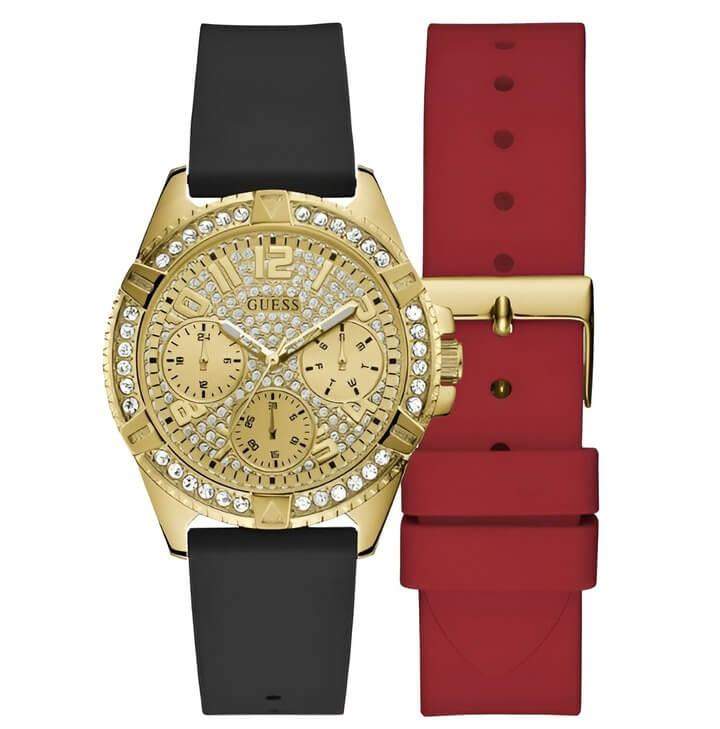 รุ่นใหม่ล่าสุด ผลิตจากสแตนเลสคุณภาพสูง ชุบสีทอง หรูหรา หน้าปัดกระจกแซฟไฟร์ กันรอยขีดข่วน เพิ่มความทนทานและความเงางาม