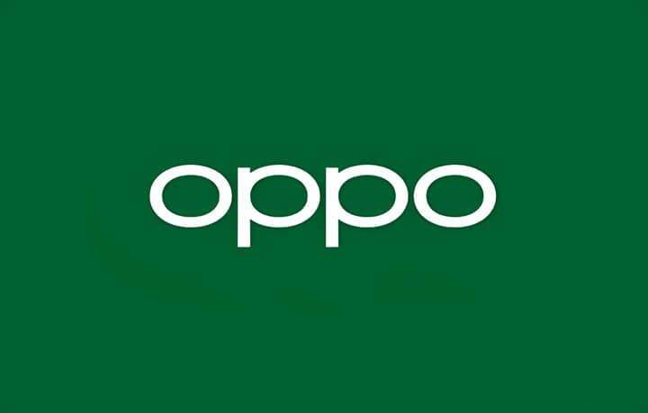 โลโก้ Oppo บนพื้นหลังสีเขียว