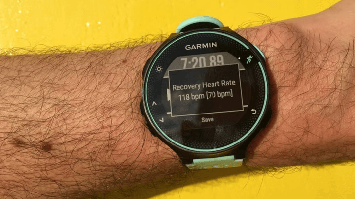 ภาพแสดงฟีเจอร์การติดตามอัตราการเต้นหัวใจช่วงฟื้นฟู