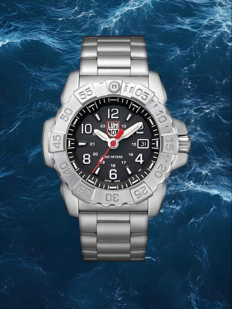 นาฬิกาสีเงินทั้งหมดพร้อมหน้าปัดสีดำ - ดีไซน์ที่แข็งแกร่งและพร้อมรองรับทุกการผจญภั